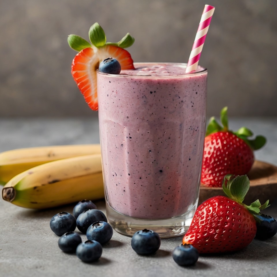 Strawberry Blueberry Banana Smoothie