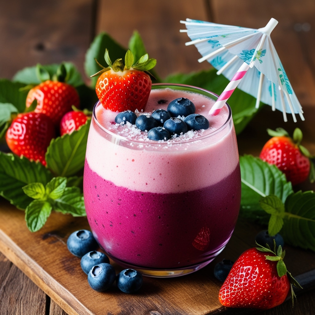 Strawberry blueberry smoothie