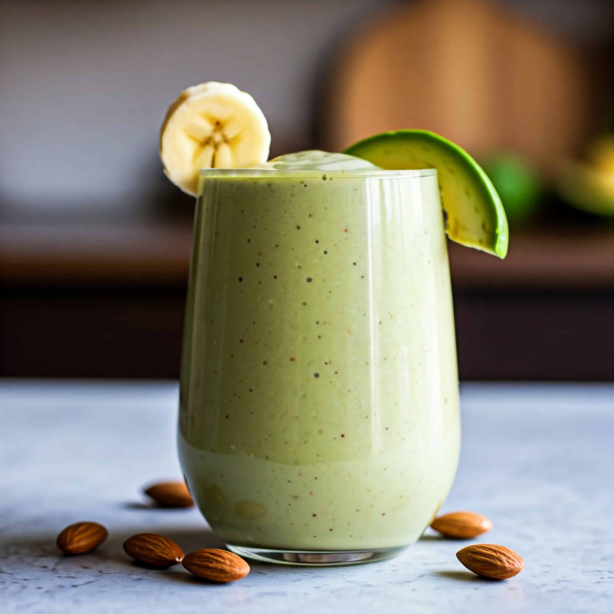 Creamy Almond Banana Avocado Smoothie